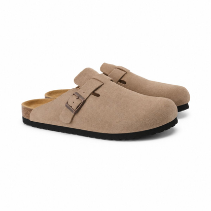Elba Sandals - Suede Clogs